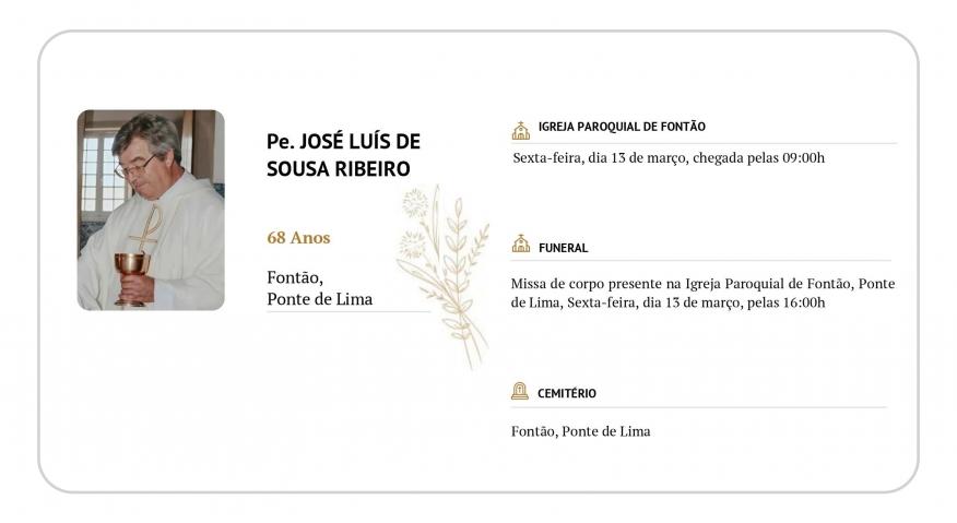 Nota de Pesar - Padre Jos&eacute; Lu&iacute;s