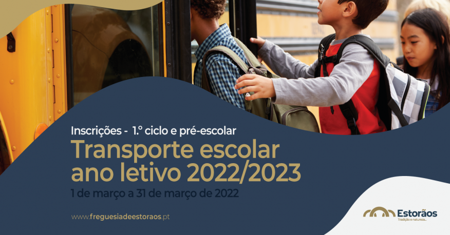 Inscrições - Transporte escolar ano letivo 2022/2023